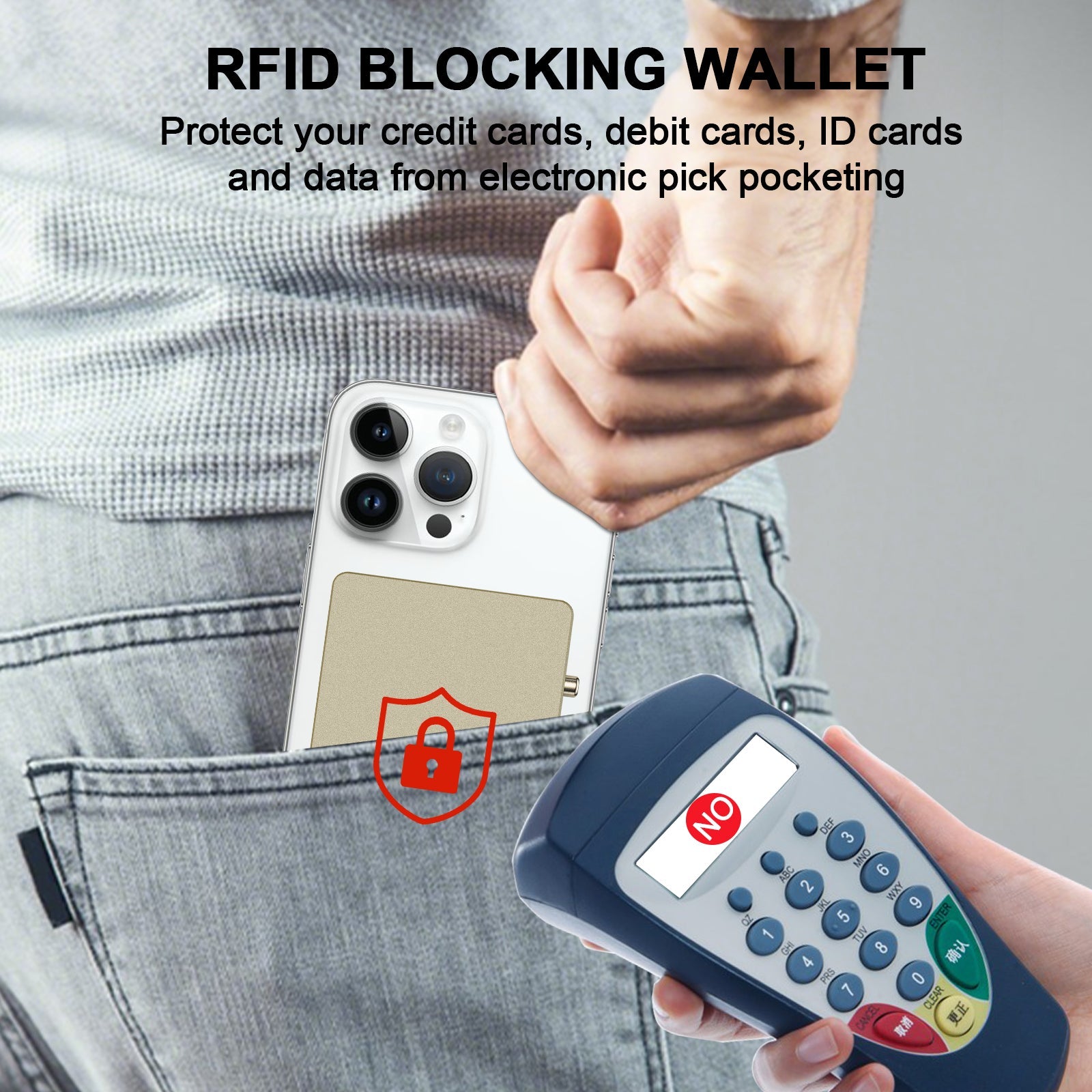 TOYFID Slim Aluminium Pop-Up Card Wallet – RFID Blocking with AirTag Holder