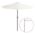 NNEVL Balcony Parasol with Aluminium Pole Sand 270x135 cm Half