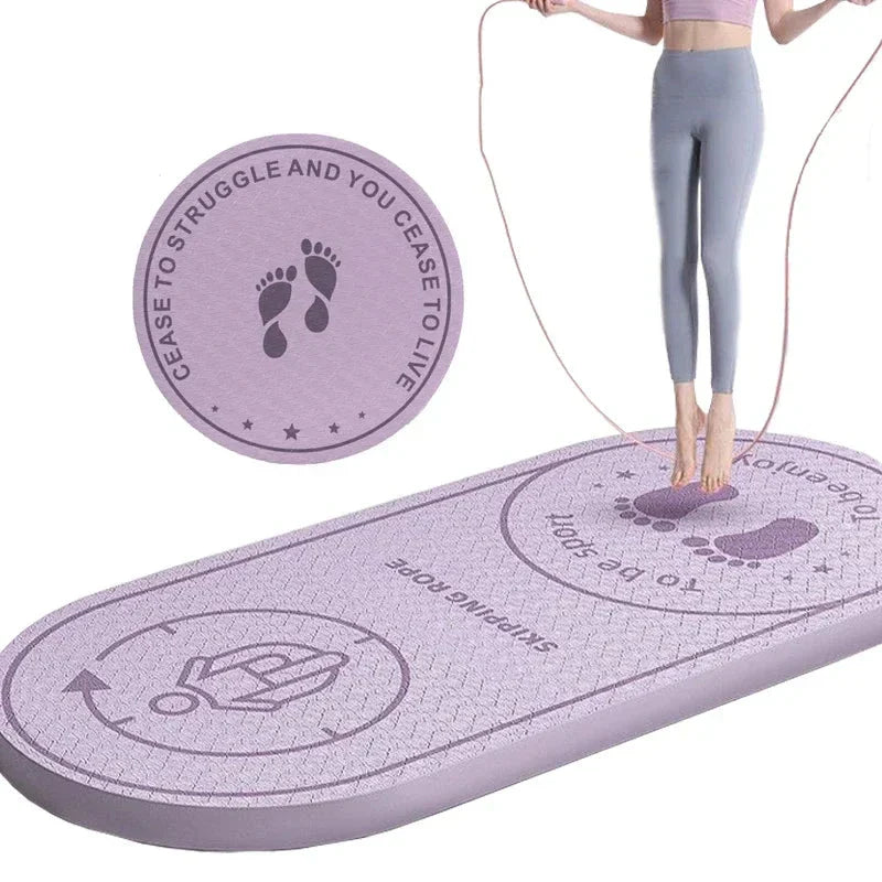 High-Density Anti-Noise Jump Rope & Yoga Mat – 10mm TPE Exercise Mat