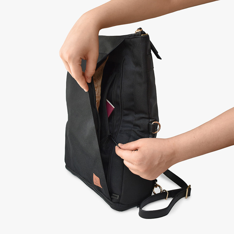 DAKOTA 3-in-1 Convertible Backpack Purse – Black | Handbag, Daypack & Backpack