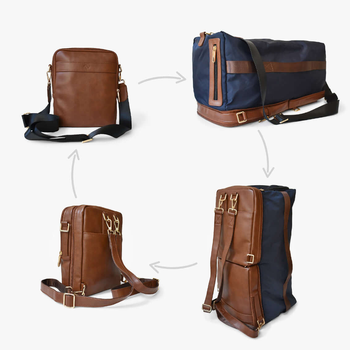 HOLIDAY 4-in-1 Convertible Bag – Crossbody, Backpack, Duffle & Mini Pack