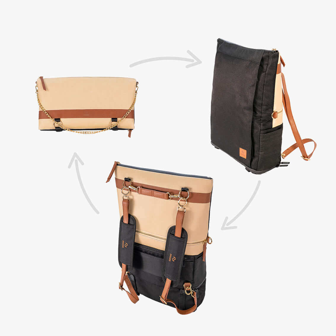 DAKOTA 3-in-1 Convertible Backpack Purse – Sand | Handbag, Daypack & Backpack