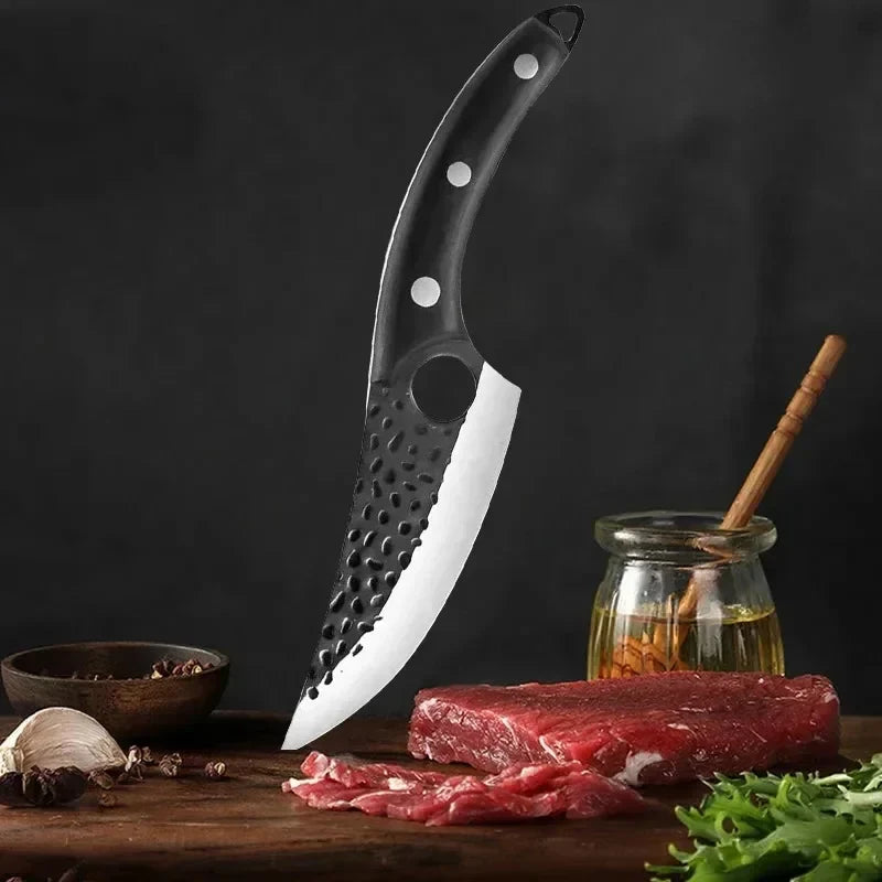 NNEOBA Handmade Forged Kitchen Knife Black