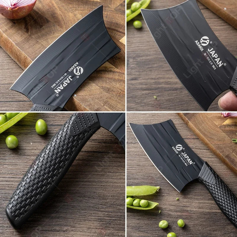 NNEOBA 3pcs Kitchen Knife Set Black