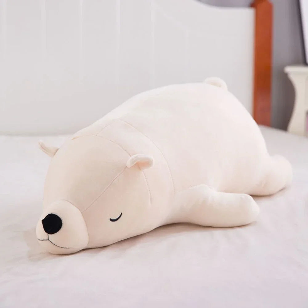 Polar Bear Plush Pillow – Soft Arctic Stuffed Animal for Home & Gifting