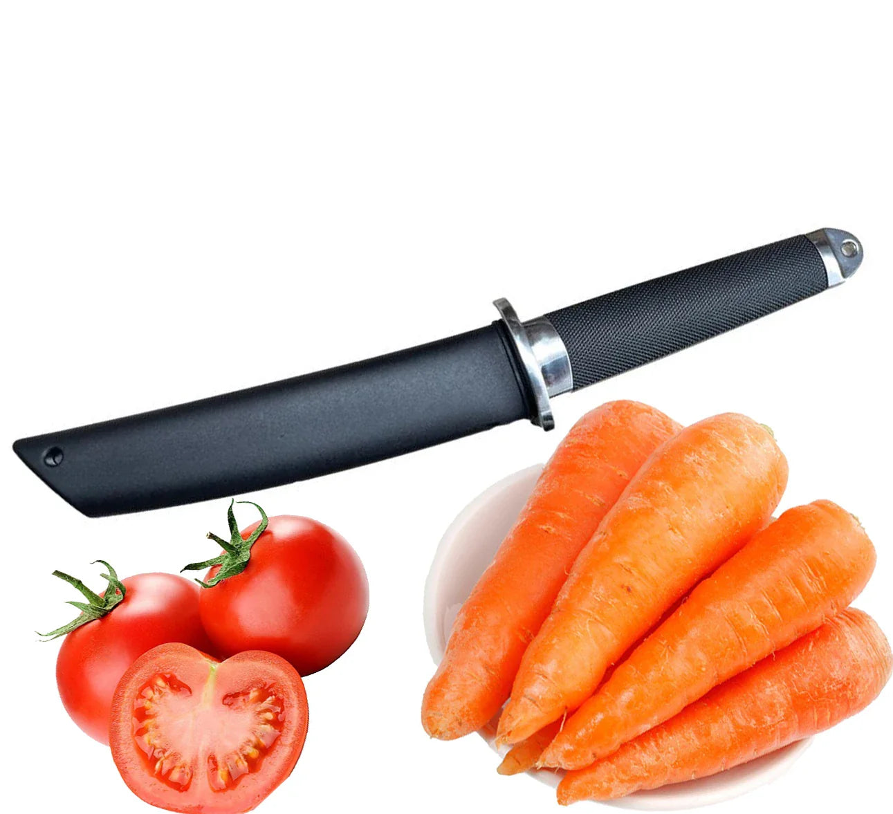 NNEOBA Samurai-Style Kitchen Knife Black