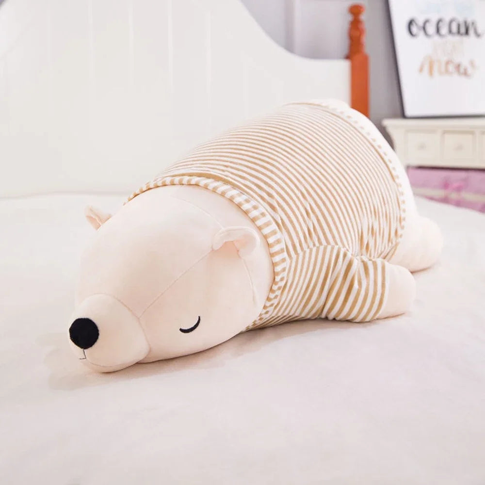 Polar Bear Plush Pillow – Soft Arctic Stuffed Animal for Home & Gifting