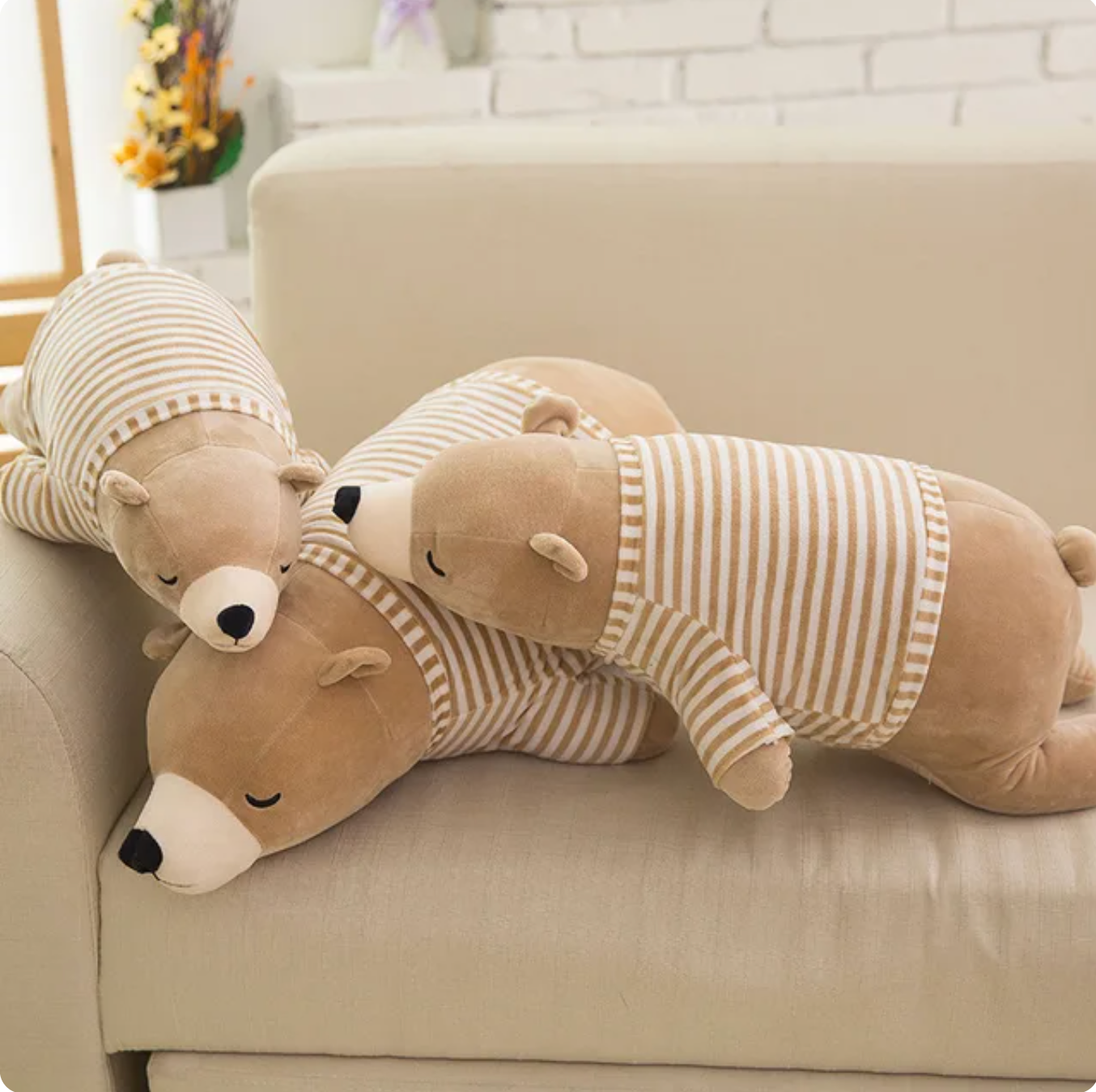 Polar Bear Plush Pillow – Soft Arctic Stuffed Animal for Home & Gifting