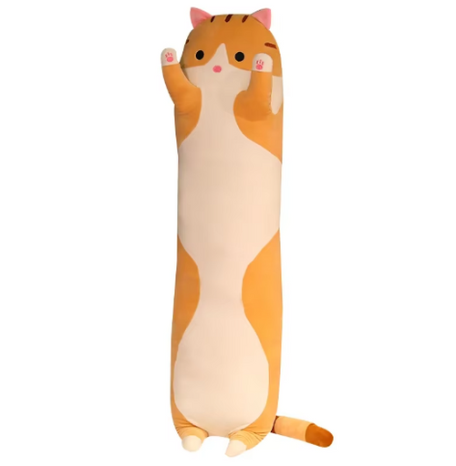 Cute Cat Plush Toy – 75cm Soft Sleeping Cat Doll for Kids & Adults