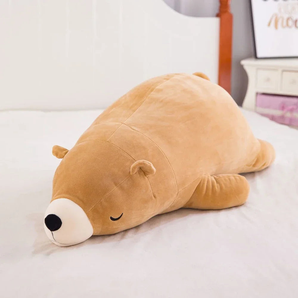 Polar Bear Plush Pillow – Soft Arctic Stuffed Animal for Home & Gifting