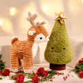 Christmas Tree & Moose Plush Toy – Festive Stuffed Holiday Decoration