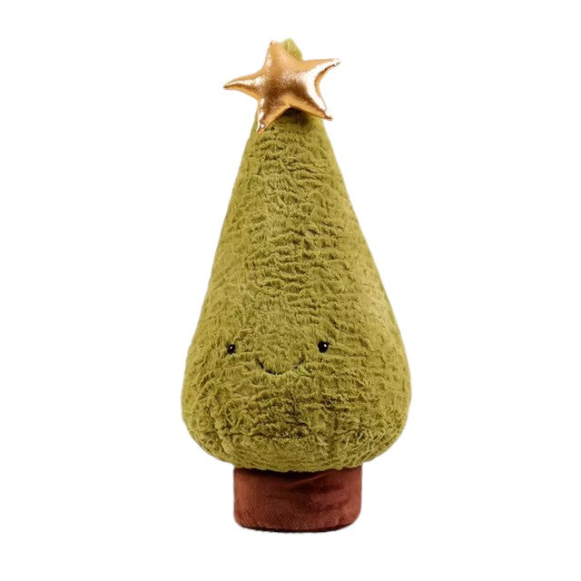 Christmas Tree & Moose Plush Toy – Festive Stuffed Holiday Decoration