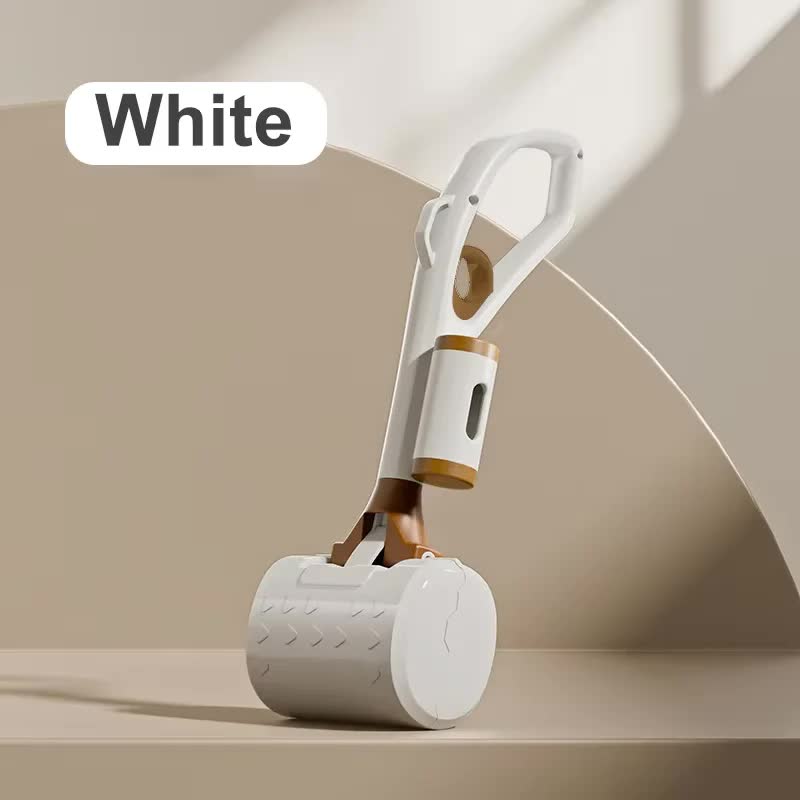 NNEDSZ White Portable Dog Poop Scooper with Large 9.5cm Opening, Ergonomic Handle, Lightweight 320g Pet Waste Picker for Outdoor Walks