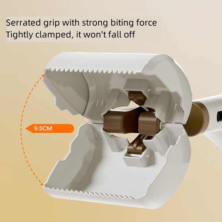 NNEDSZ White Portable Dog Poop Scooper with Large 9.5cm Opening, Ergonomic Handle, Lightweight 320g Pet Waste Picker for Outdoor Walks