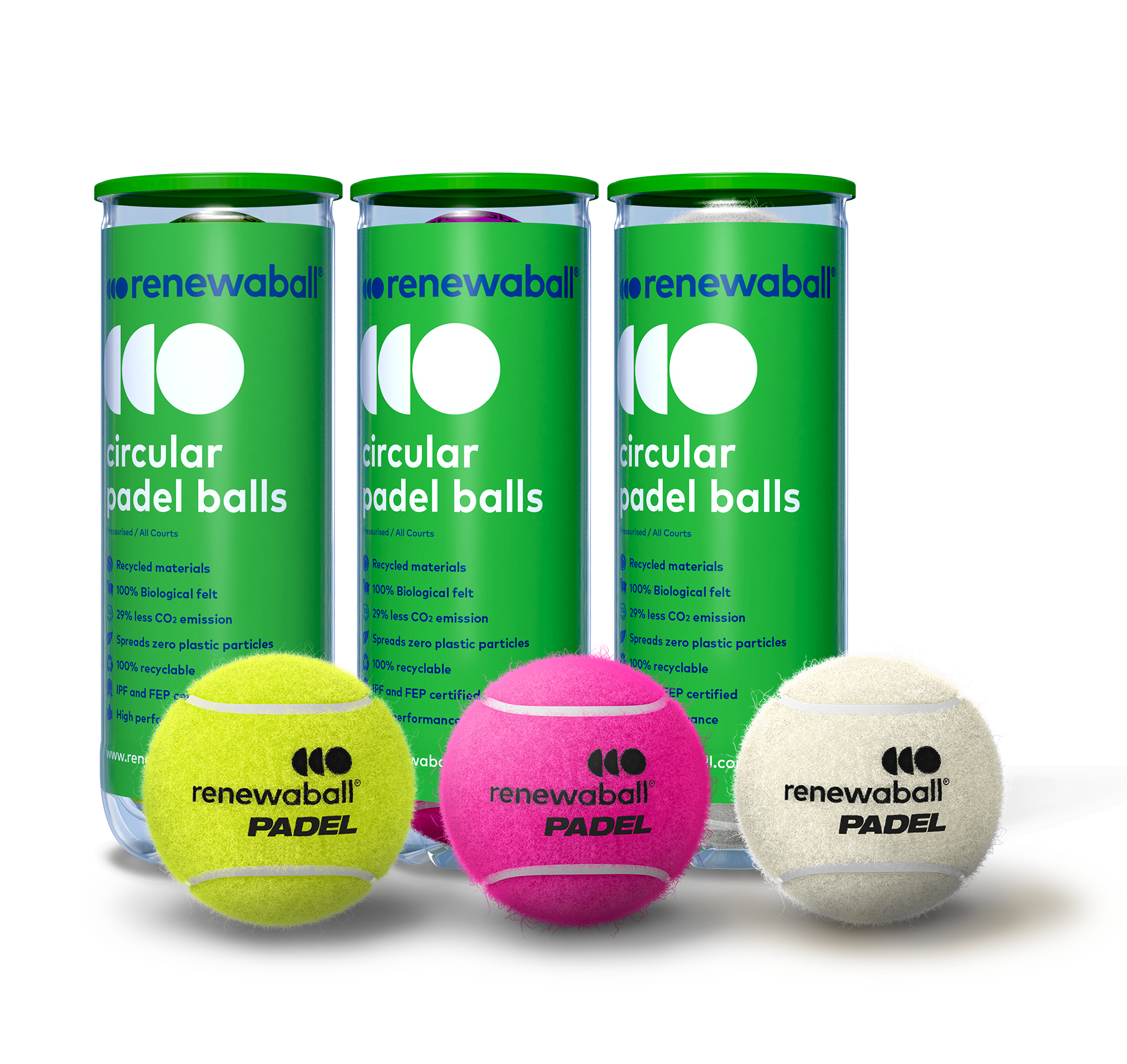 Circular Eco-Friendly Padel and Tennis Balls - ITF & IPF Approved | Renewaball