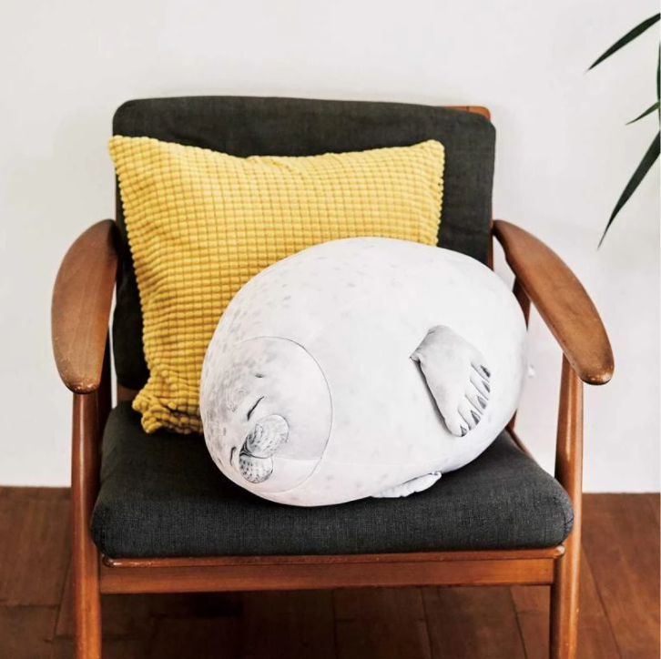 Seal Plush Toy – Chubby Soft Stuffed Animal Pillow for Kids & Adults